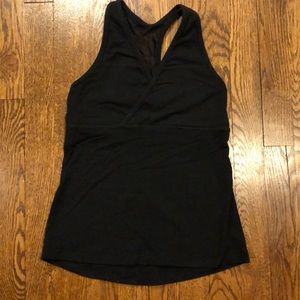 Lululemon deep V Racerback tank black size 4